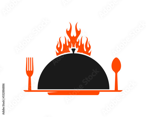 spoon and fork with cover food inside