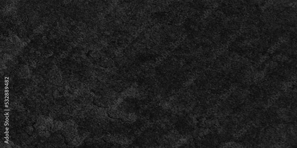 Fototapeta premium black and dark chalk board banner, blank interior wall and studio room for presented product