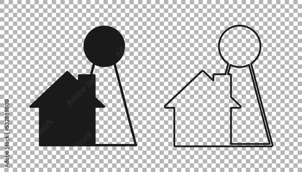 Black Chip for board game icon isolated on transparent background. Vector Black Chip for board game icon isolated on transparent background. Vector