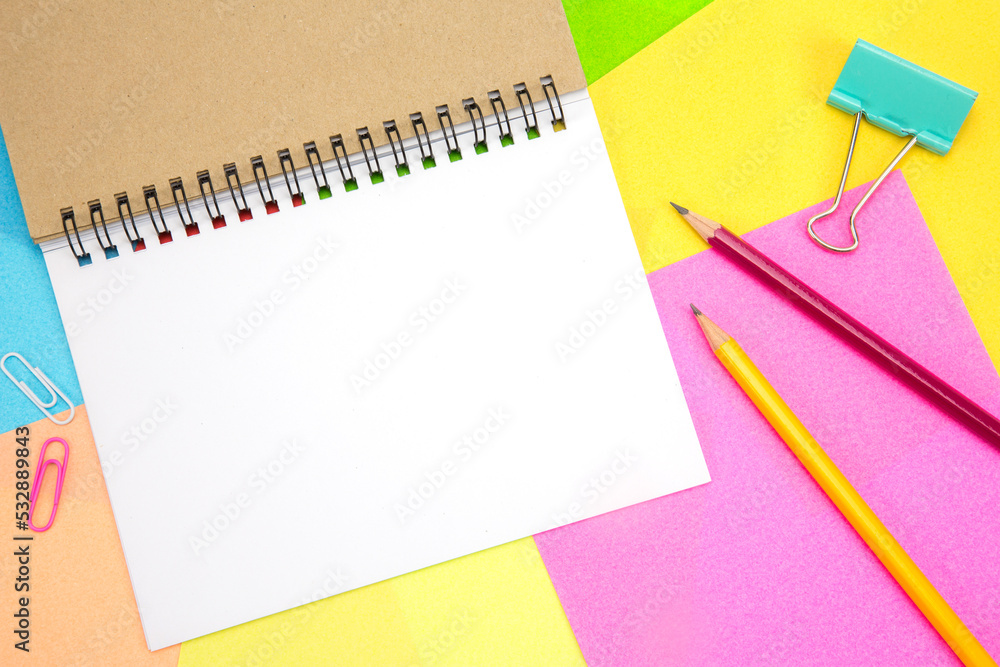Blank white page of notepad for copy space Blank white page of notepad for copy space