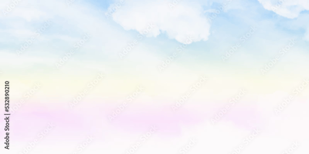 fantasy cloudy sky with pastel gradient color, nature abstract background