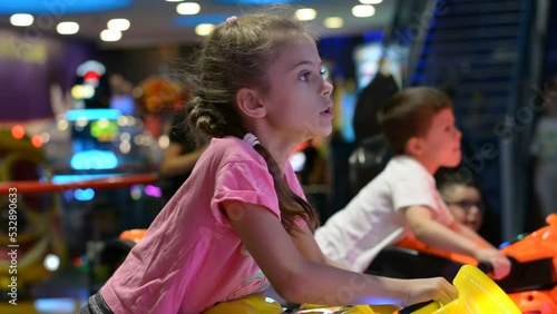 Kids plays in game centre. low light hi gain. 