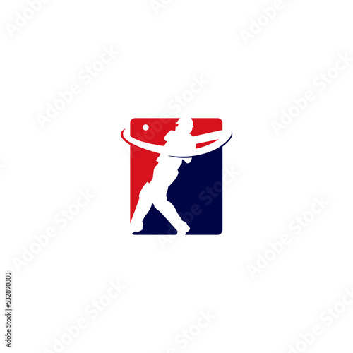 Cricket Sport Logo Icon Design Template