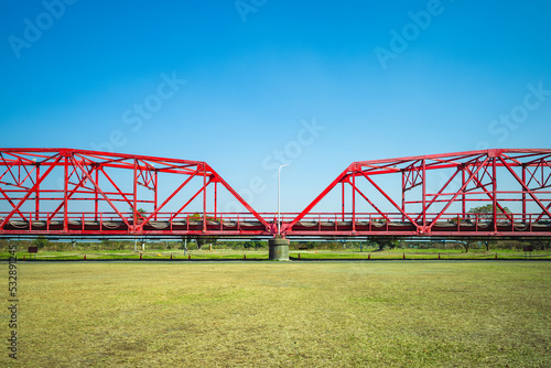 Heritage Steel Bridge at Xiluo township in Yunlin, Taiwan © Richie Chan