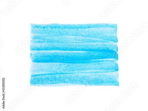Hand-painted brush stroked abstract light blue watercolor on white paper background, wallpaper, banners, text and design element for decoration. isolated blue watercolor. .