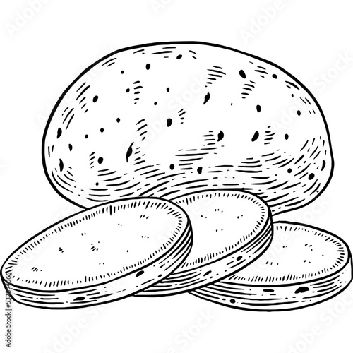 Hand drawn Potatoes Sketch Illustration