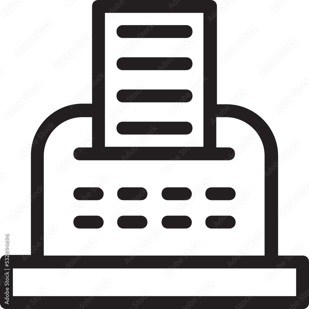 Receipt Machine Vector Icon Receipt Machine Vector Icon