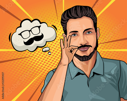 man with mustache and eyeglasses