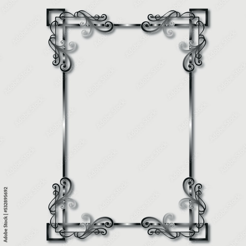 Frame, in the style of an ornament, Vector illustration eps 10, Art. Frame, in the style of an ornament, Vector illustration eps 10, Art.