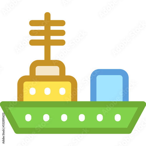 Military Ship Vector Icon