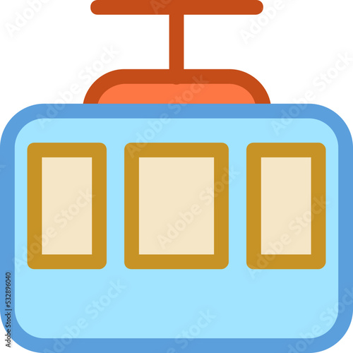 Ropeway Vector Icon