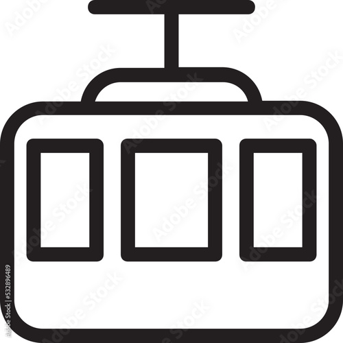 Ropeway Vector Icon