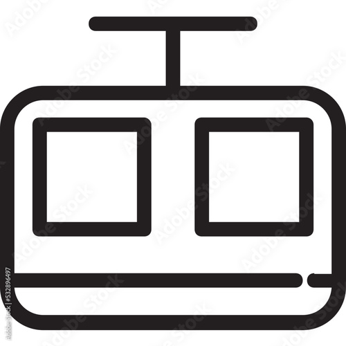 Ropeway Vector Icon