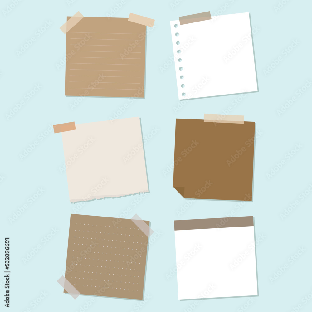 vector Paper banners set with sticky tape vector Paper banners set with sticky tape