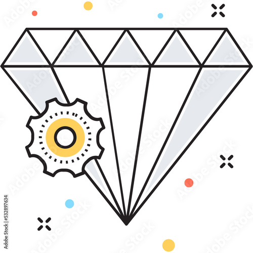 Diamond  Vector Icon 