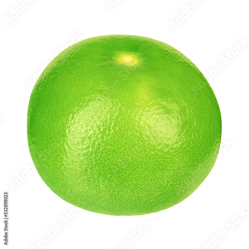 Citrus Sweetie or Pomelit, oroblanco isolated on white background close-up. photo