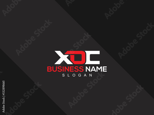 Unique Three XDC Letter Logo, Creative xdc Logo Design For Your Shop photo