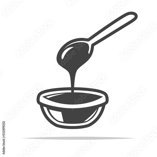 Bild auf Leinwand Molasses icon transparent vector isolated