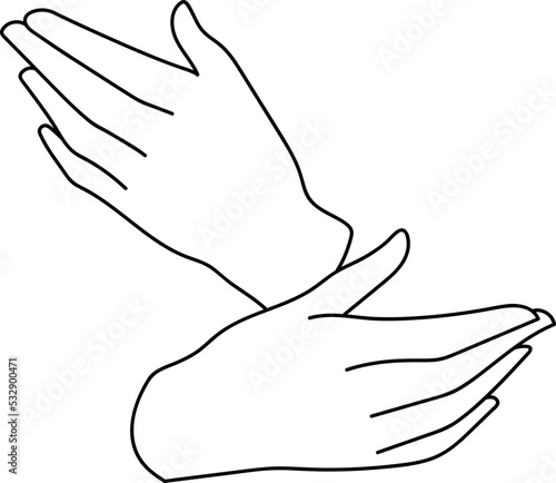 Minimal Hands Line Art