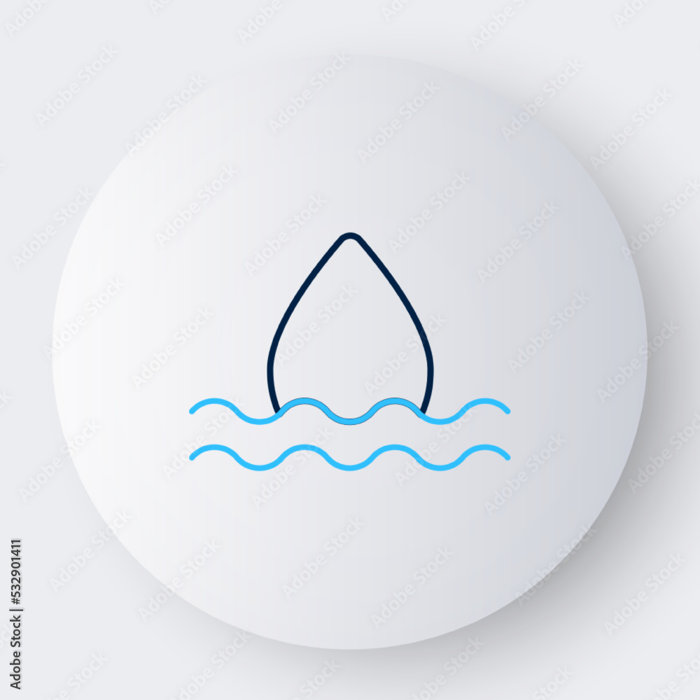 Line Water drop icon isolated on white background. Colorful outline concept. Vector Line Water drop icon isolated on white background. Colorful outline concept. Vector