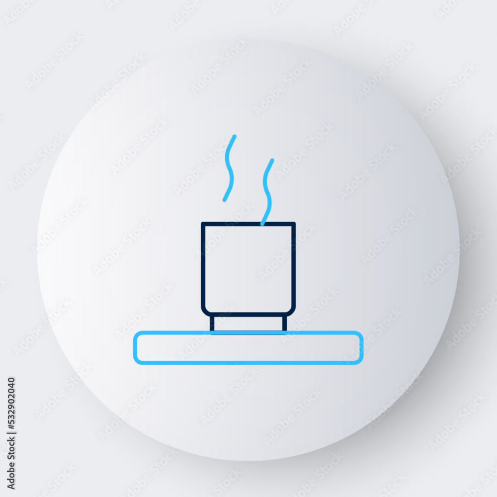 Line Cup of tea icon isolated on white background. Colorful outline concept. Vector Line Cup of tea icon isolated on white background. Colorful outline concept. Vector