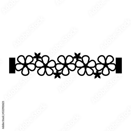 Slika na platnu Patterned Floral Bracelet Template for Cutting Machine and Jewelry Making