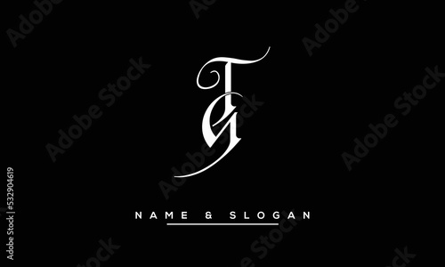 GT,  TG,  G,  T   Abstract  Letters  Logo  Monogram