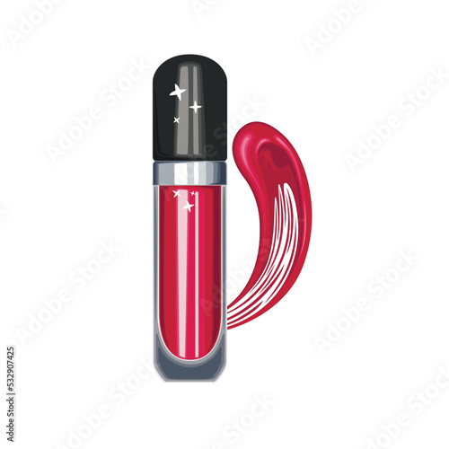Realistic lip gloss isolated, lipstick woman make up, make up artist, beauty blog element
