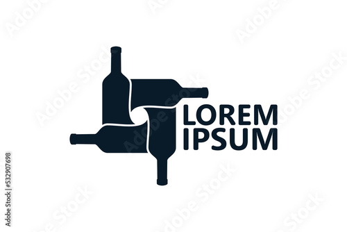 Bottles logo template design vector