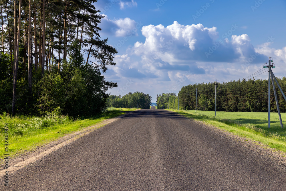 Fototapeta premium paved road for car traffic