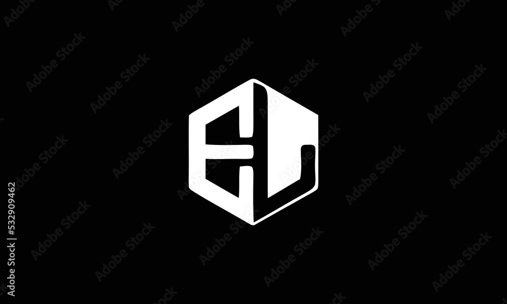 EL Alphabet initial Letter Monogram Icon Logo vector illustration EL Alphabet initial Letter Monogram Icon Logo vector illustration
