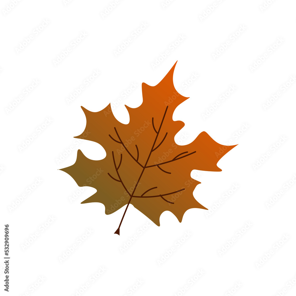 Maple autumn leaf. Vector illustration. For the design of prints, cards, flyers, clothing, packaging, brochures and covers. Maple autumn leaf. Vector illustration. For the design of prints, cards, flyers, clothing, packaging, brochures and covers.