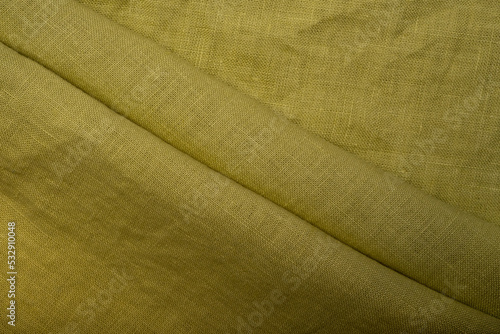Natural linen fabric texture. Linen pattern texture background. Stripes of fabric