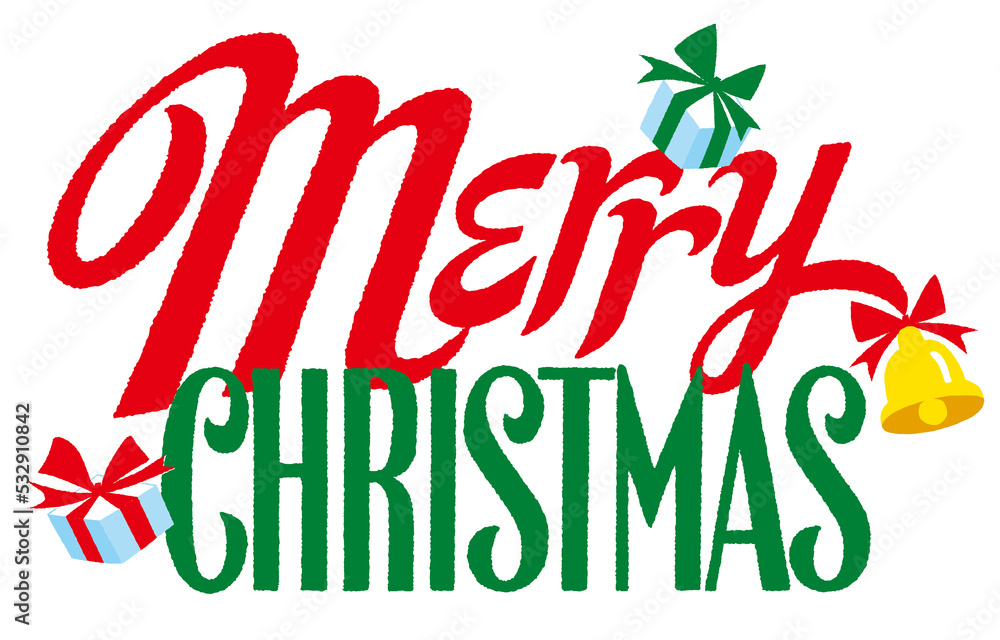 メリークリスマス オシャレなロゴ文字 メリークリスマス オシャレなロゴ文字