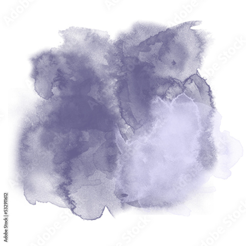 Abstract Watercolor Smokey Blob Blue