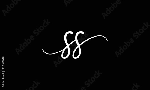 SS Alphabet initial Letter Monogram Signature Logo vector illustration