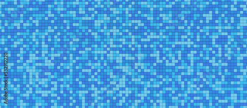 small tiles of blue colors on a large area