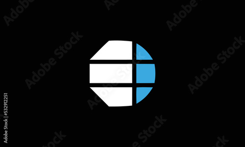 ED icon monogram letter text alphabet logo design