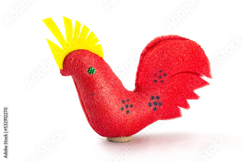 a foam made decorative Bird. this handcrafted toy popular in bangali new year festival or boishakhi mela in Bangladesh. traditional and heritage of Bengali couture.