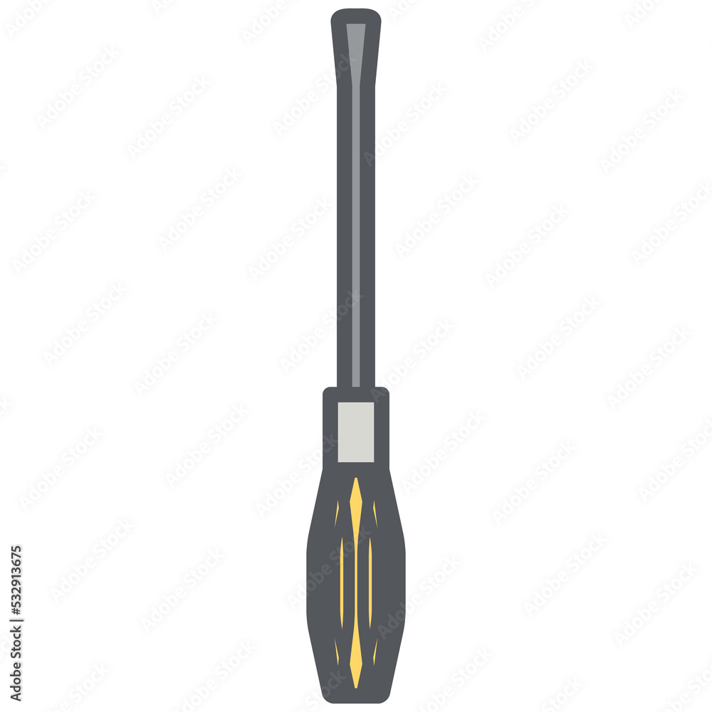 flat-head screwdriver construction tools icon set collection flat-head screwdriver construction tools icon set collection