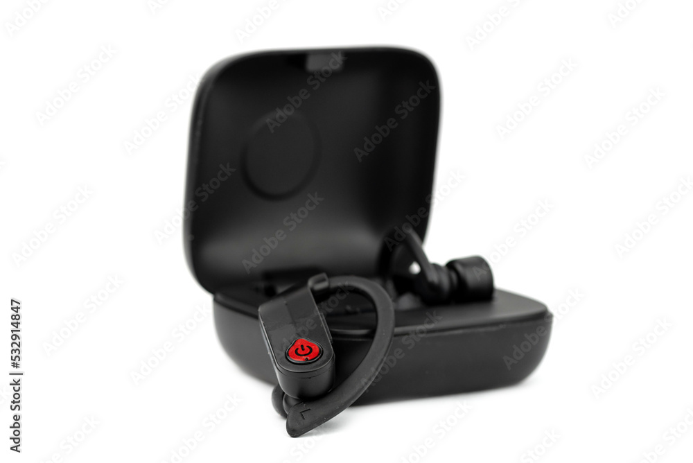 The black Wireless Earbuds, Earphone The black Wireless Earbuds, Earphone