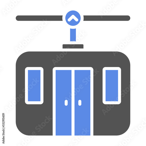 Cable Car Icon Style