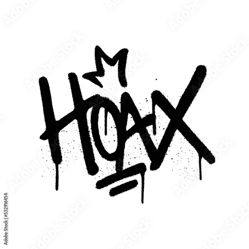 Graffiti spray paint Word Hoax Isolated Vector Illustration