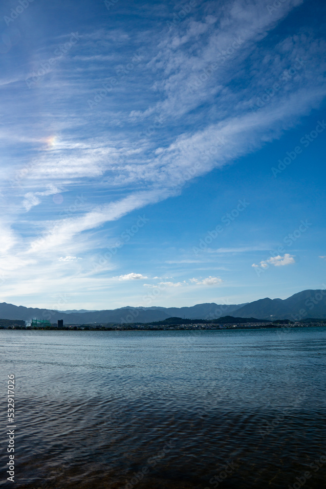 夏の琵琶湖の情景
