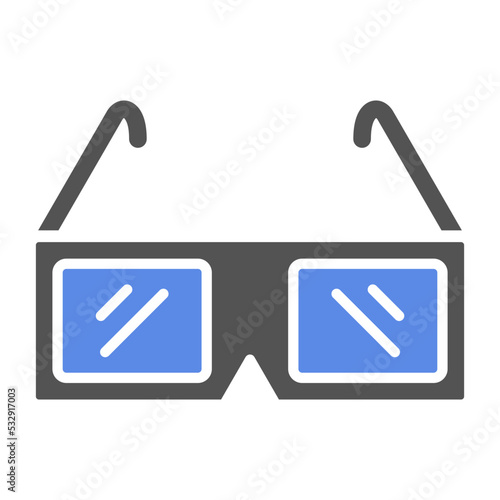 3d Glasses Icon Style