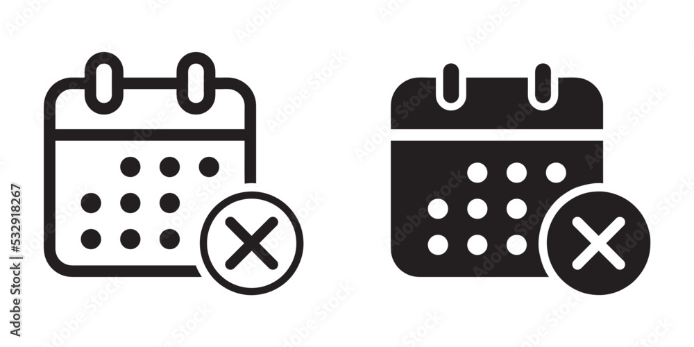 ofvs144 OutlineFilledVectorSign ofvs - calendar x cross mark vector icon . isolated transparent . cancel - close - delete - month week day . black outline and filled version . AI 10 / EPS 10 . g11483 ofvs144 OutlineFilledVectorSign ofvs - calendar x cross mark vector icon . isolated transparent . cancel - close - delete - month week day . black outline and filled version . AI 10 / EPS 10 . g11483