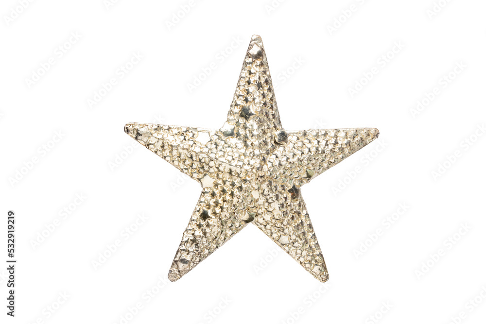 Christmas tree stars decorations isolated on white background. Christmas tree stars decorations isolated on white background.