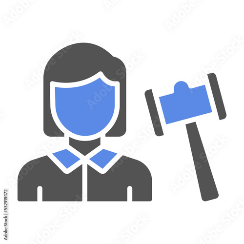 Auctioneer Female Icon Style