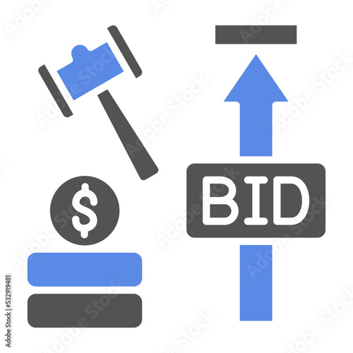 Maximum Bid Auction Icon Style