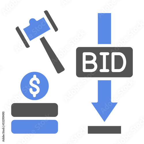 Minimum Bid Auction Icon Style